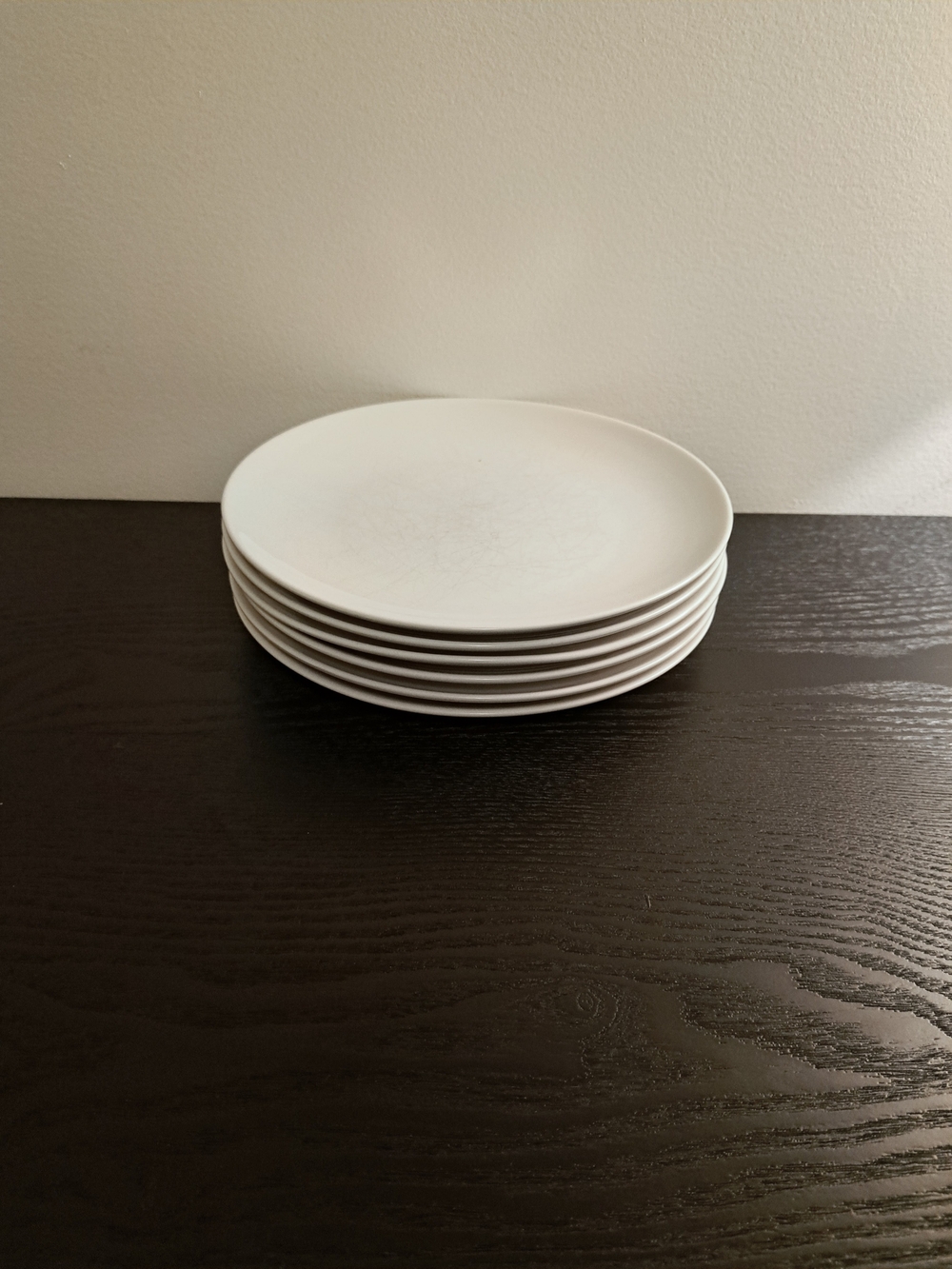 White Ceramic Side Plate Set Of 6